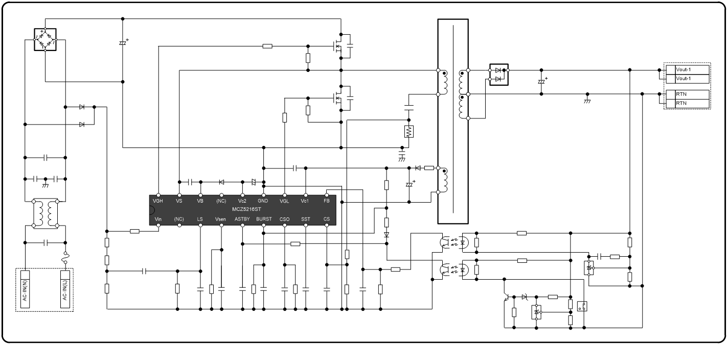Xコンデンサ放電機能内蔵LLC電流共振用制御IC 「MCZ5216ST」 – 協立電